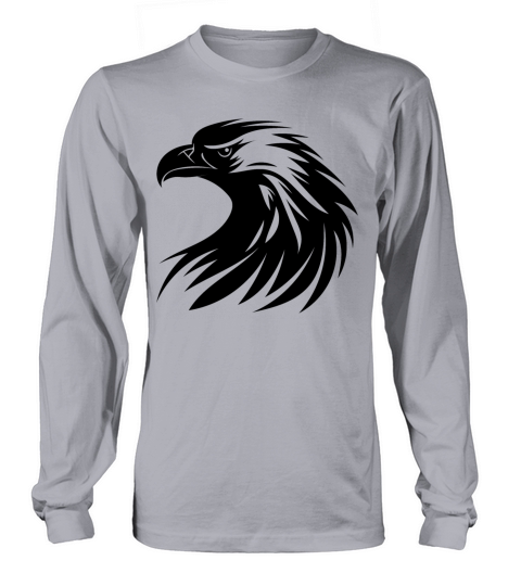 Beautiful Eagle Logo In Tattoo Style Long sleeved Unisex