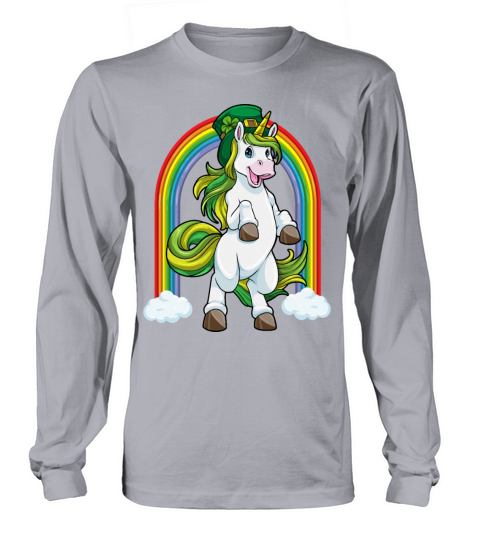 Unicorn Leprechaun Lepricorn Funny St Patricks Day Long sleeved Unisex