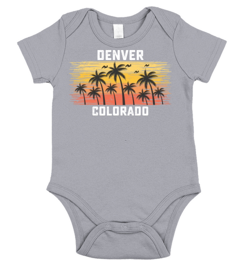 Denver Colorado Summer Retro VIntage Vacation Short Sleeve Baby One-Piece