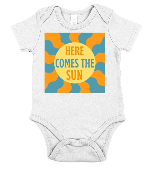 Here Comes The Sun Retro Vintage Short Sleeve Baby One-Piece