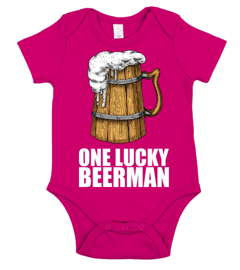 One lucky beerman Short Sleeve Baby One-Piece