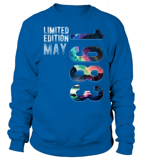 Limited Edition 1983 May Birthday Polar Lights Sweatshirt Unisex