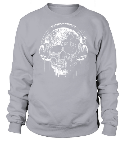 Vintage Skull Tattoo With Headphone Sweatshirt Unisex