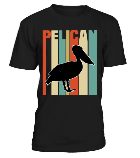 Pelican Brown Black Bird Retro Vintage Pelicans T-Shirt Unisex