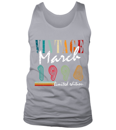 29th Birthday Man Awesome March Vintage 1994 Tank Top Unisex