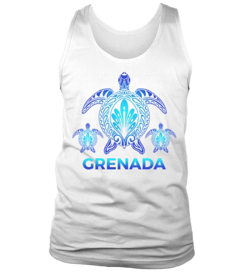 Vintage Grenada Ocean Blue Sea Turtle Souvenirs Tank Top Unisex