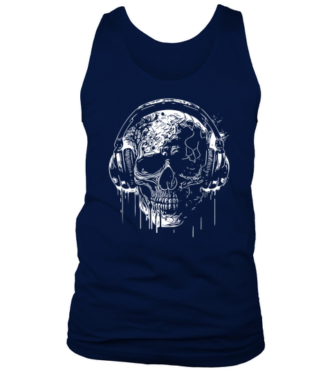 Vintage Skull Tattoo With Headphone Tank Top Unisex