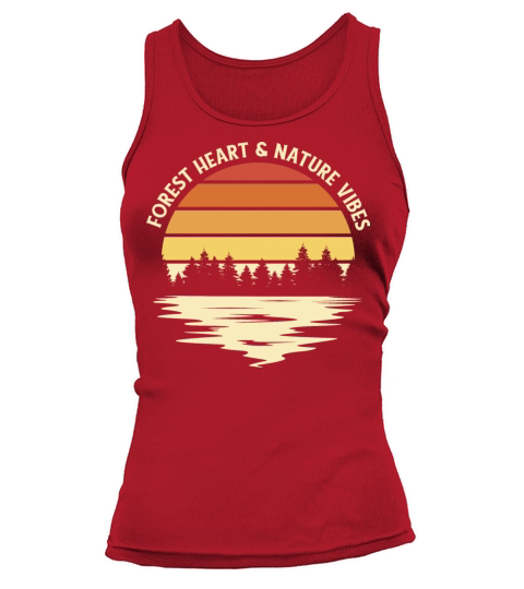 forest retro sunset Tank top Woman