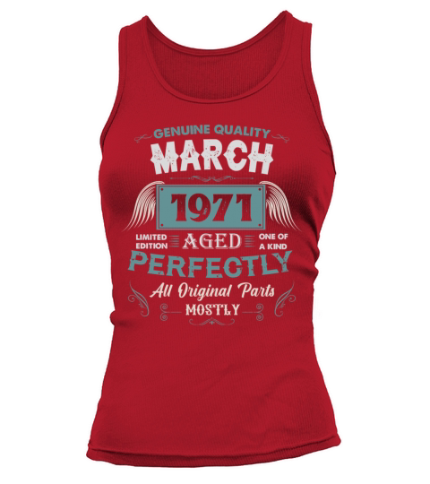 March 1971 Vintage Birthday Present Tank top Woman