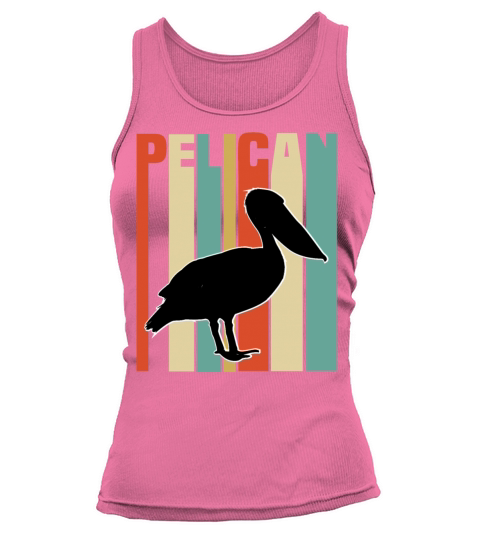 Pelican Brown Black Bird Retro Vintage Pelicans Tank top Woman