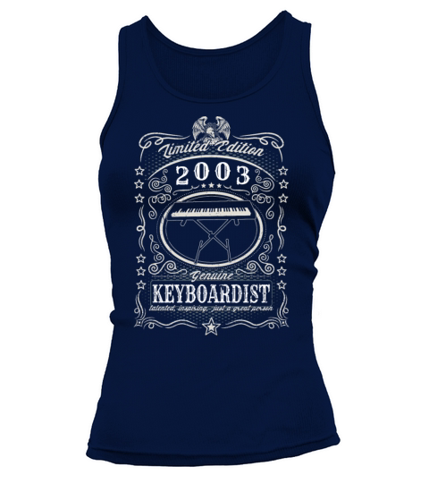 Vintage 2003 Keyboardist Birthday Gift Keyboard Tank top Woman
