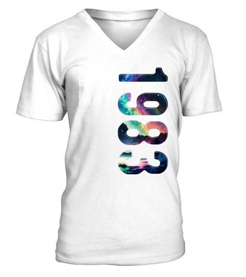 Limited Edition 1983 May Birthday Polar Lights V-Neck T-shirt