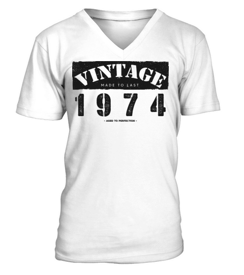 Vintage Classic 1974 49th Birthday - 49 Years Old V-Neck T-shirt
