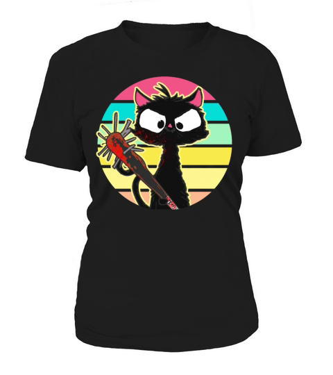 Halloween Retro Cat Vintage Cat Women's T-Shirt