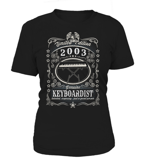 Vintage 2003 Keyboardist Birthday Gift Keyboard Women's T-Shirt