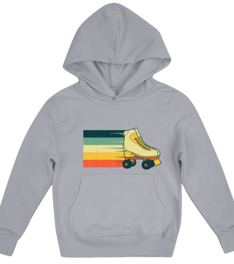 Vintage Roller Skate For Roller Skater Skating Men Kids Hoodie