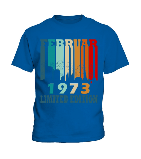 February 1973 vintage anniversary retro gift Kids T-Shirt