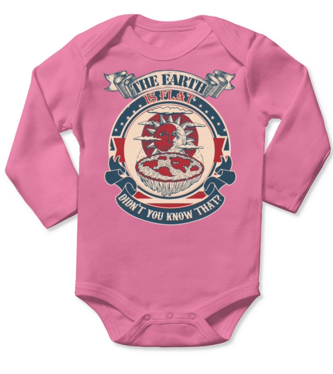 The earth is flat didnt you know that vintage Long Sleeve Baby One-Piece