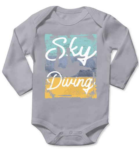 Vintage Freefall Thrill Skydiving Long Sleeve Baby One-Piece