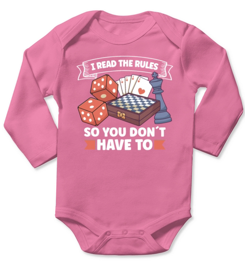 Wine Board Games Chess Board Game Player Gambling Long Sleeve Baby One-Piece