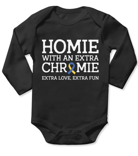 World Down Syndrome Day Homie Awareness Ribbon Long Sleeve Baby One-Piece