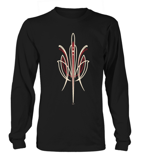 Pinstriping 50S Vintage Retro Long sleeved Unisex
