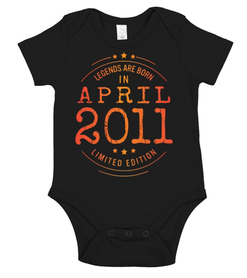 Birthday April 2011 Limited Edition Vintage Legend Short Sleeve Baby One-Piece