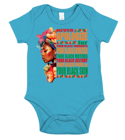 Black Color Pride Black History Month Short Sleeve Baby One-Piece