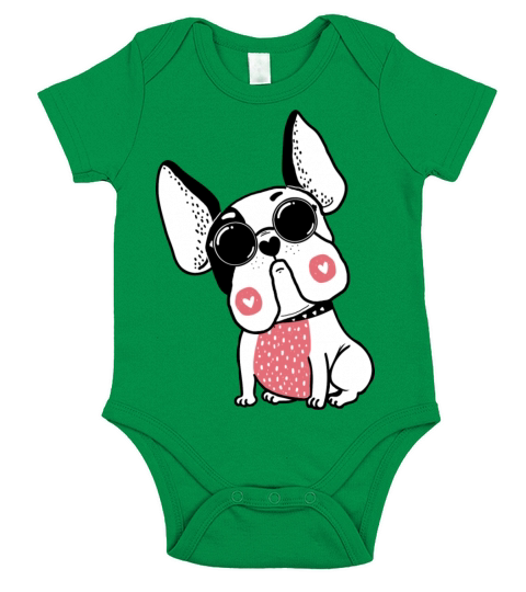 cute puppy Short Sleeve Baby One-Piece