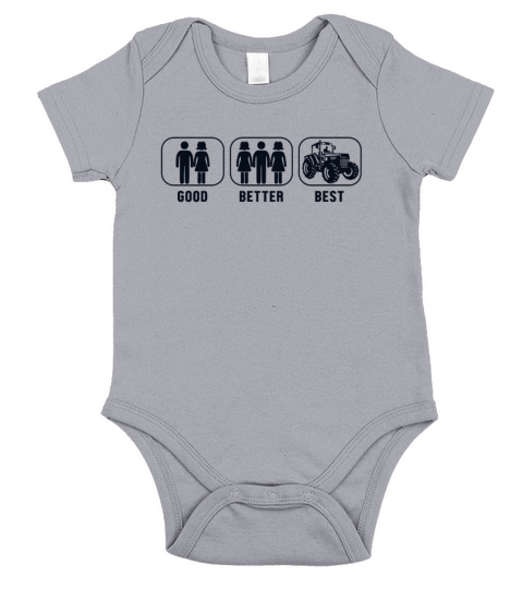 Good Better Best Farming Agribusiness Agriculture Short Sleeve Baby One-Piece