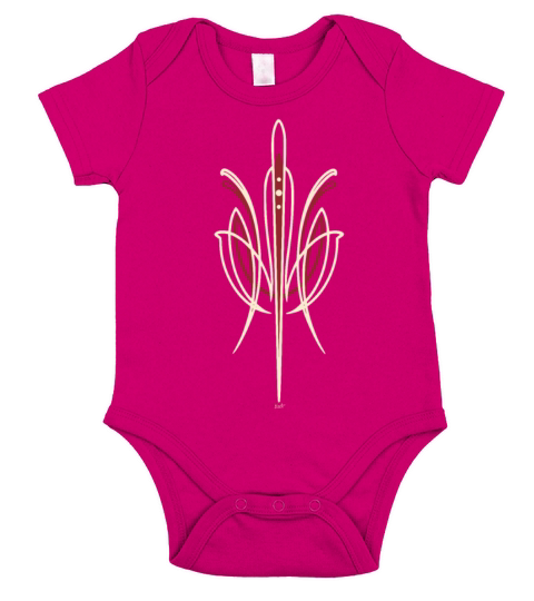 Pinstriping 50S Vintage Retro Short Sleeve Baby One-Piece