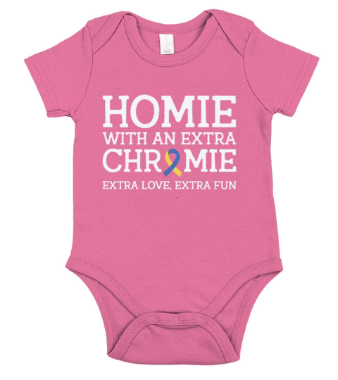 World Down Syndrome Day Homie Awareness Ribbon Short Sleeve Baby One-Piece
