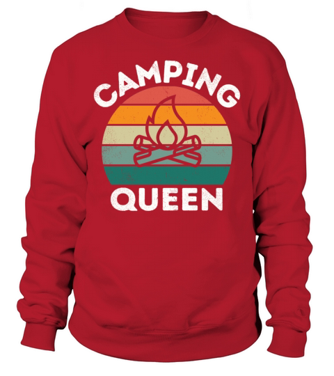 Camping Queen vintage retro distressed colorful Sweatshirt Unisex