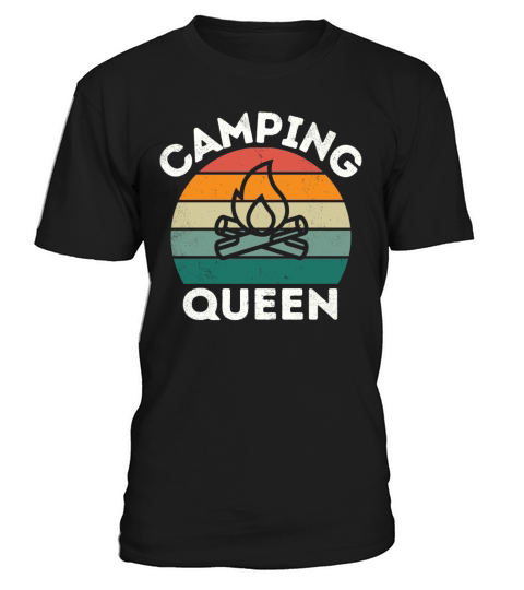 Camping Queen vintage retro distressed colorful T-Shirt Unisex