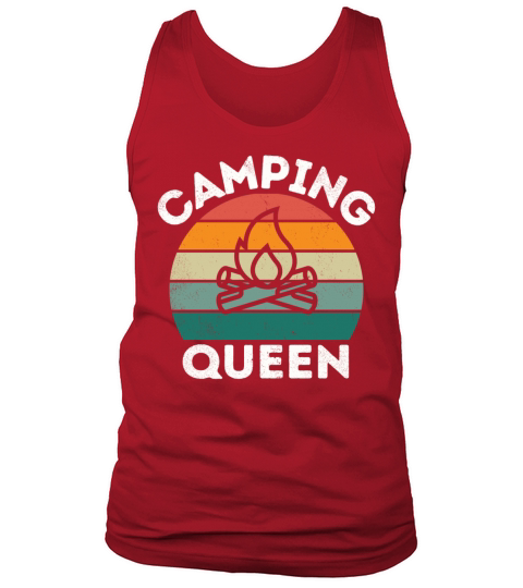 Camping Queen vintage retro distressed colorful Tank Top Unisex