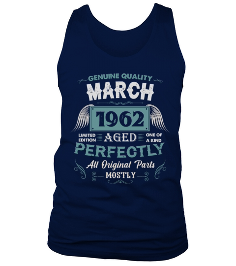 March 1962 Vintage Birthday Present Tank Top Unisex