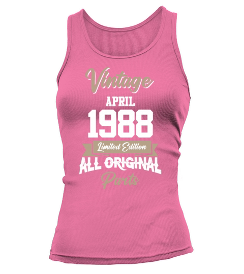 April 1988 Vintage Birthday Present Tank top Woman