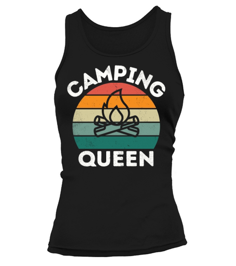 Camping Queen vintage retro distressed colorful Tank top Woman