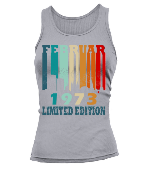February 1973 vintage anniversary retro gift Tank top Woman