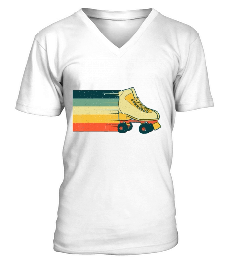Vintage Roller Skate For Roller Skater Skating Men V-Neck T-shirt