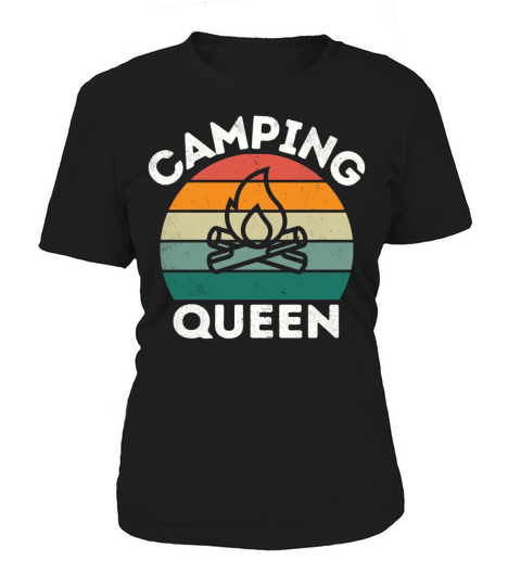 Camping Queen vintage retro distressed colorful Women's T-Shirt