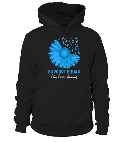 Support Squad Colon Cancer Awareness Hoodie Unisex