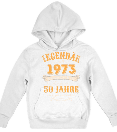 50th Birthday Vintage 1973 Kids Hoodie