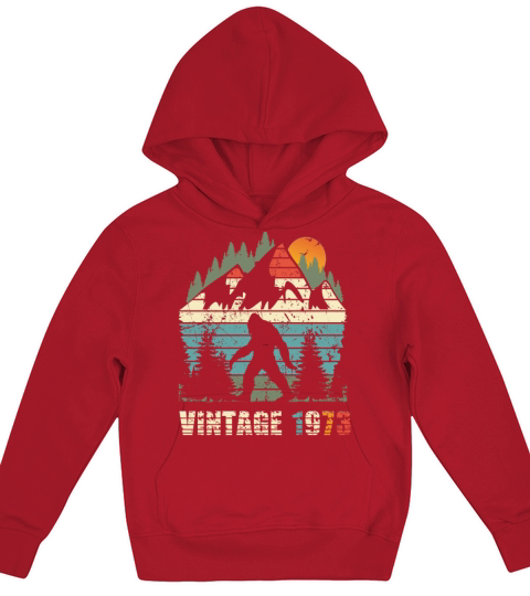 vintage 1973 yeti funny 50th birthday shirt Kids Hoodie