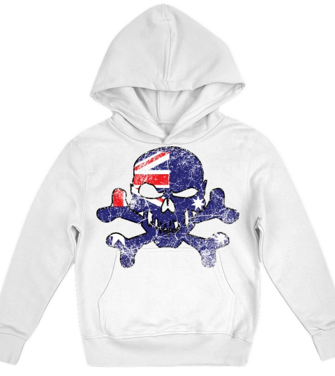 Vintage Australian Skull Kids Hoodie