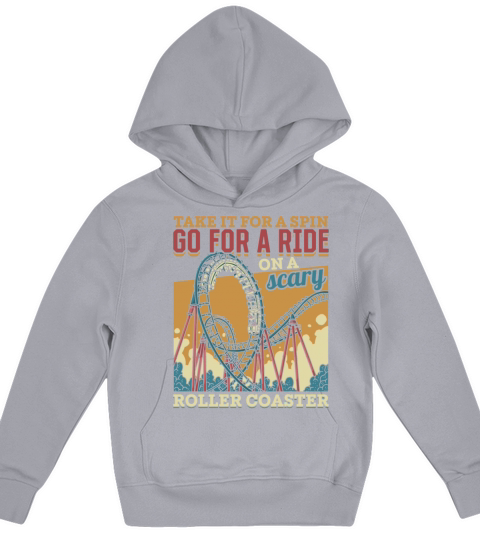 Vintage Looping Roller Coaster Ride Gift Kids Hoodie