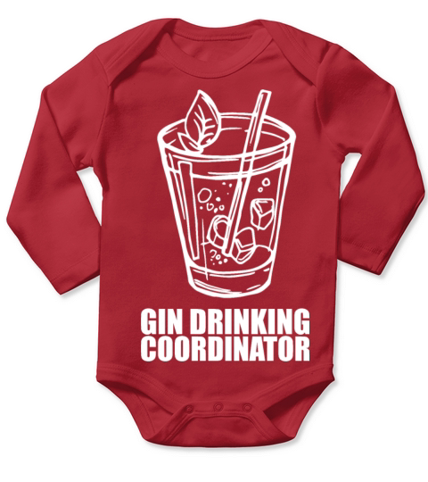 Gin Drinking Coordinator Long Sleeve Baby One-Piece