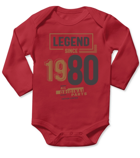 Legend Since 1980 43rd birthday Long Sleeve Baby One-Piece