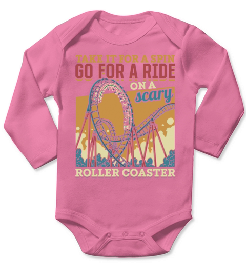 Vintage Looping Roller Coaster Ride Gift Long Sleeve Baby One-Piece
