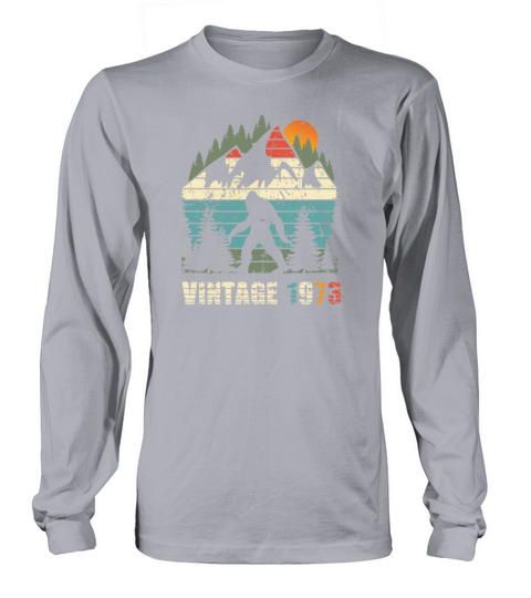 vintage 1973 yeti funny 50th birthday shirt Long sleeved Unisex